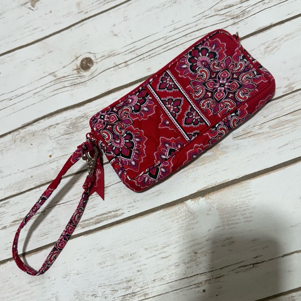 Vera Bradley Red Paisley Wristlet